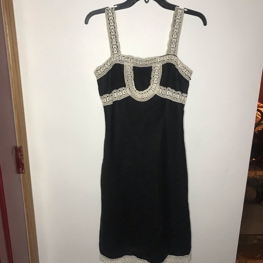 Ann Taylor Loft Black and cream Dress